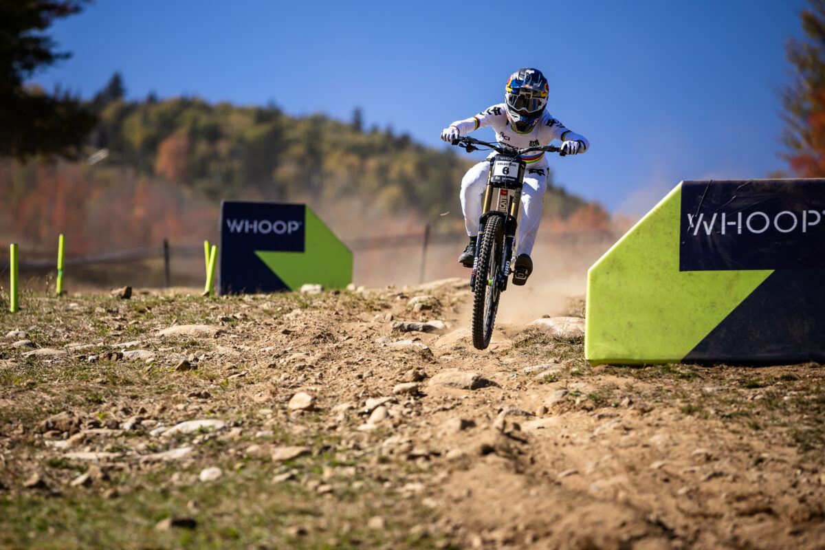 World Champ riding down hill