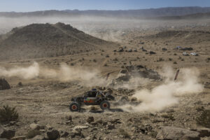 wide desert shot with a 4800 race car in the center of the image.