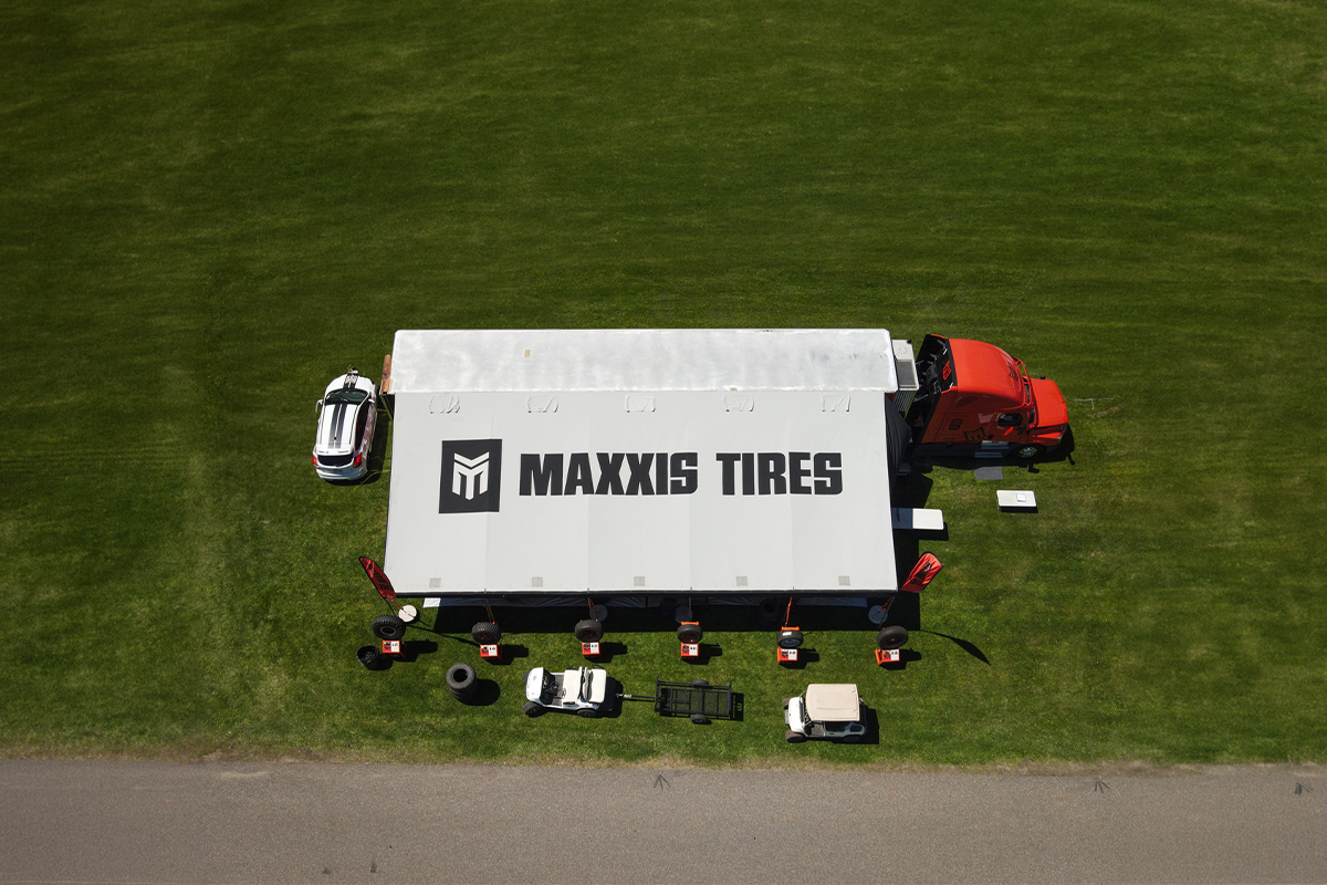 Maxxis support truck from the air