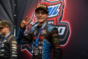Maxxis athlete on the podium