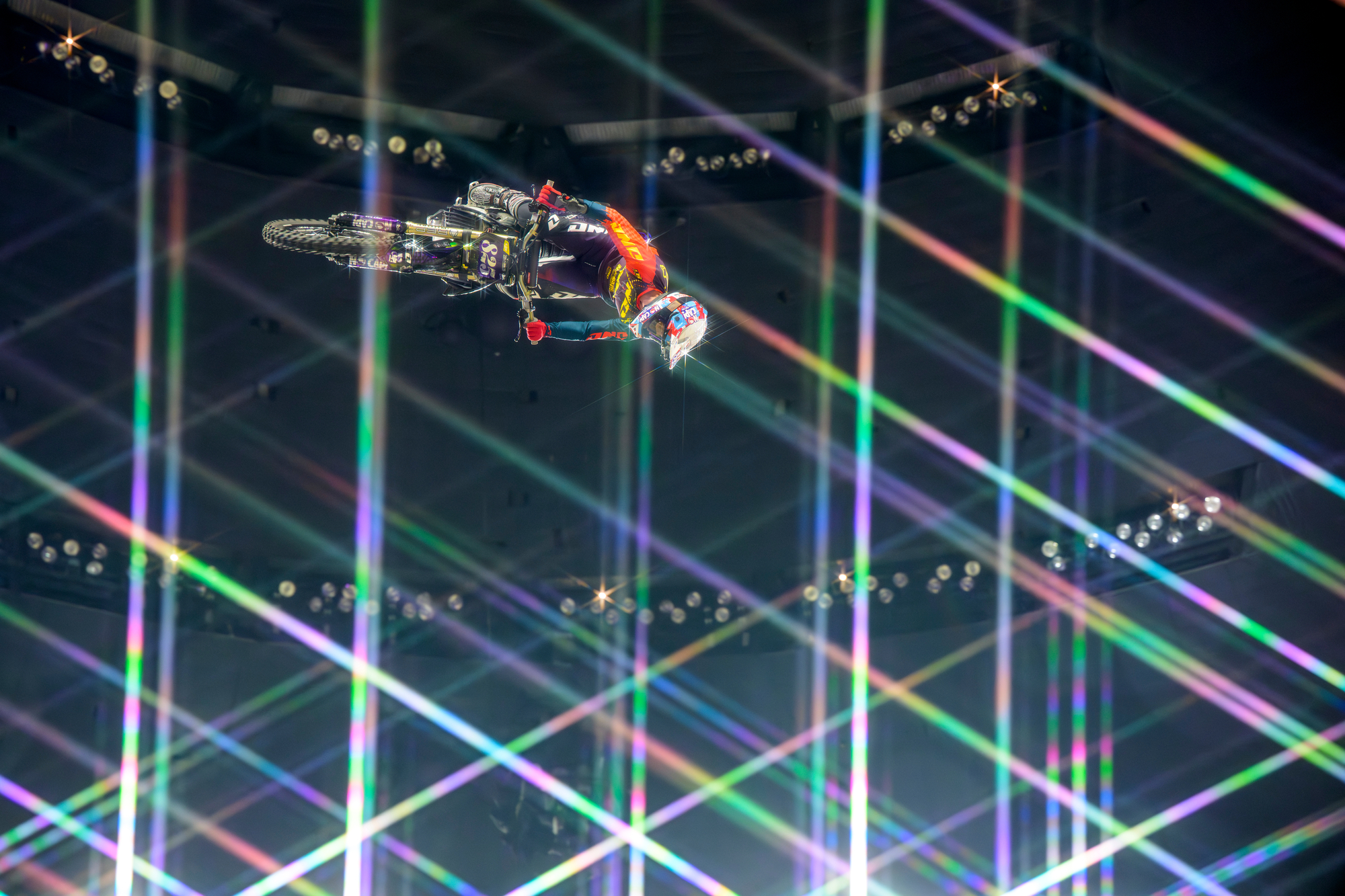 Wyo twisted around and floating through the light filled air of X Games in the Superdome.