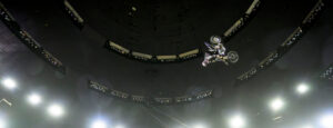 WYO midflight and upside down inside the Superdome.