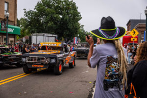 Truck in town, during crandon parade